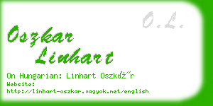 oszkar linhart business card